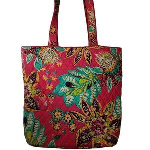 Vera Bradley Pink and Turquoise Tote Purse Carry All